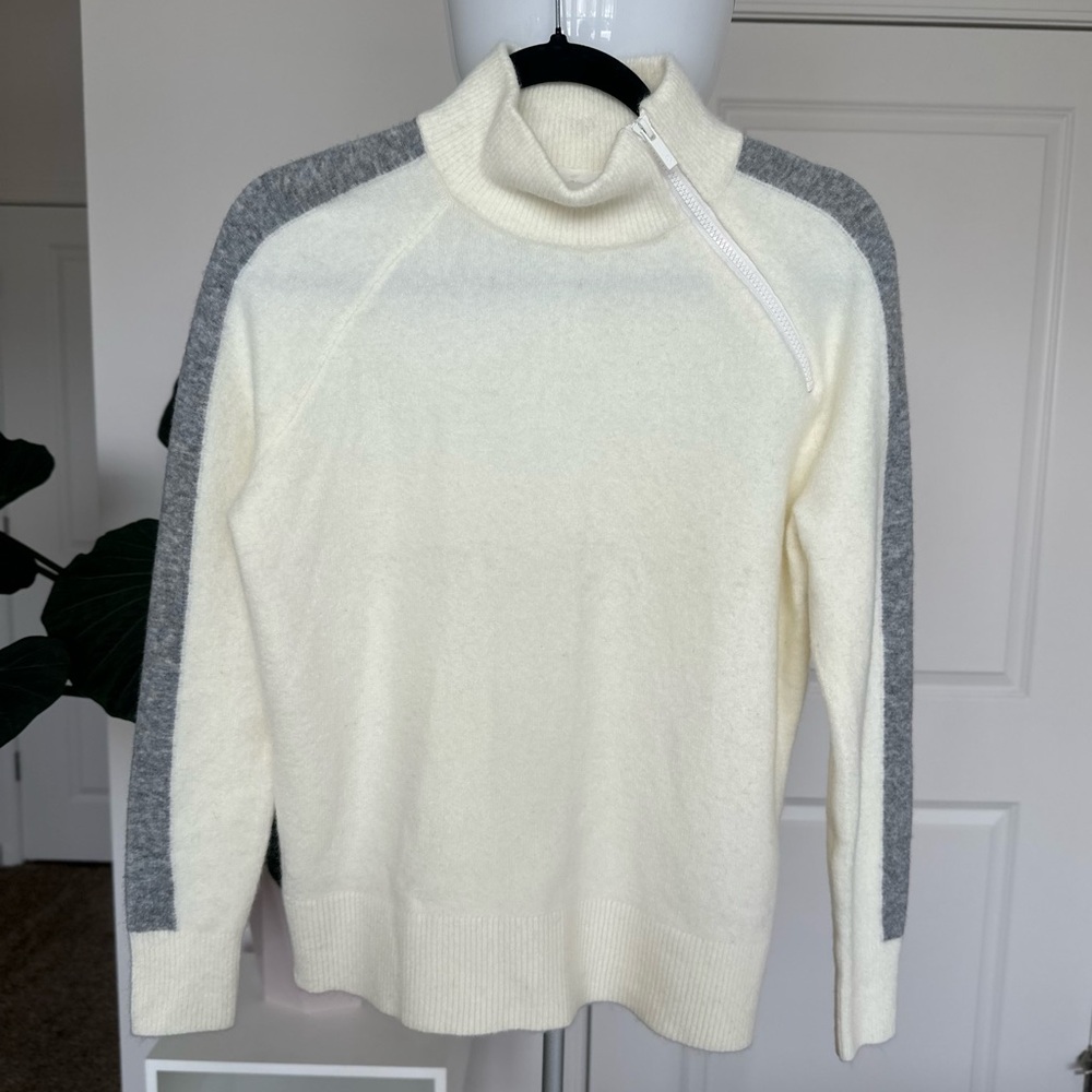 Lou & Grey Zip Mock Neck Sweater
